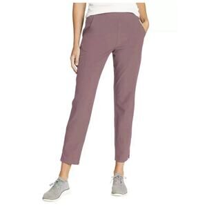 Eddie Bauer Womens Traveler Ankle Pants Light Purple Large